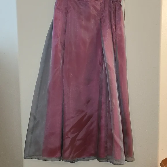 NWOT Apostrophe grey/fuschia full length skirt - Picture 1 of 8